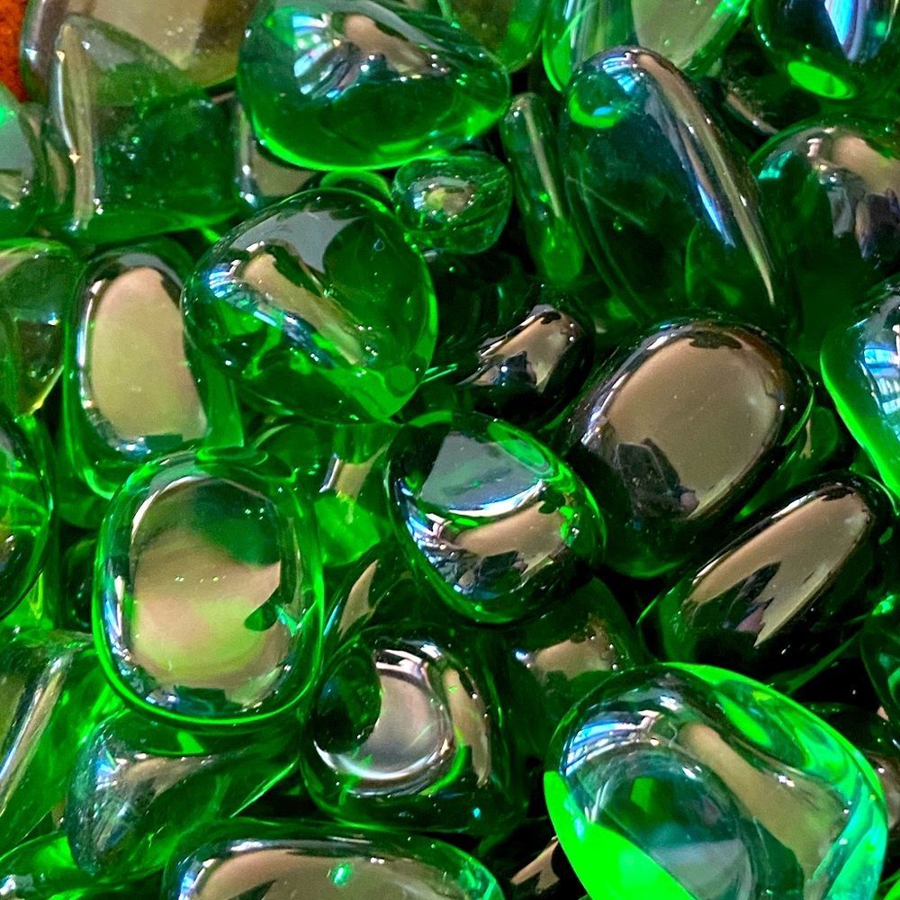 Green obsidian stone